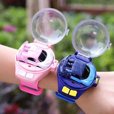 Children Boys Gift Cartoon Mini RC Remote Control Car Watch Toys Electric Wrist Rechargeable Wrist Racing Cars Watch For Girls