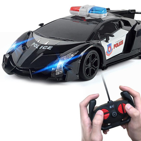 1/24 RC Police Car Electric Cop Car Toys Remote Control Vehicles Toys for Kids Birthday New Year Gifts