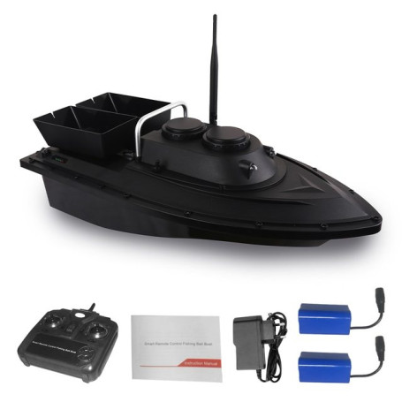 RC Fish Finder Fishing Bait Boat Double Motors 1.5kg Loading 500m Remote Control Fixed Speed With 1 Battery 1 LED Light