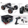 High Speed 50km/h 4WD 2.4Ghz Remote Control RC Car 9125 2.4G 1:10 4WD Double Motor Radio Controlled Off-road Racing Car Model