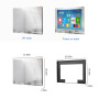 22 Inch Bathroom TV Mirror IP66 Waterproof, Built-in Smart Android 11 System 5G Wi-Fi Bluetooth