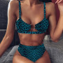 Sexy Women Bikini Brazilian Swimsuit Push-up Bra Bikini Set Two Piece Swim Suit Swimwear Low-waisted Beachwear Leopard Bathing