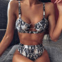 Sexy Women Bikini Brazilian Swimsuit Push-up Bra Bikini Set Two Piece Swim Suit Swimwear Low-waisted Beachwear Leopard Bathing