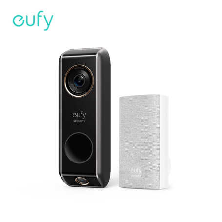 eufy security Video Doorbell Dual Camera (Wired) with Chime Dual Cam Delivery Guard 2K with HDR No Monthly Fee