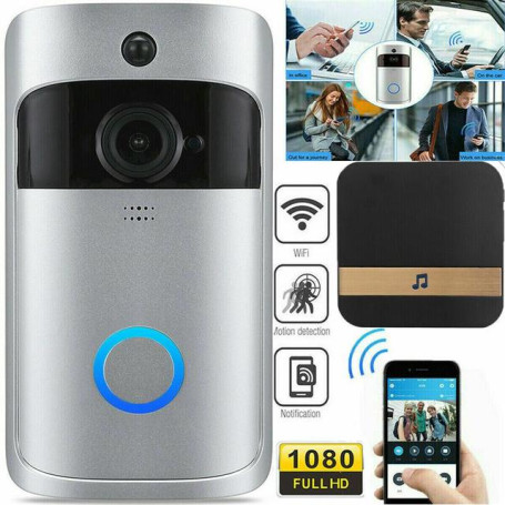 WiFi Doorbell Smart Home 720P HD Wireless Phone Door Bell Chime Camera Security Video Intercom IR Night Vision For Apartments