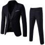 Men Blazers Sets 2 Pieces Elegant Luxury Formal Wedding 3 Suits Full Business Korean  Pants Blue Coats Jackets