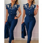 Summer Fashion Print Two Piece Set Women Casual Office Ladies Button Flying Sleeve Shirt Pants Two Piece Set Women