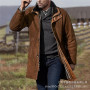 Fall Europe and The United States Burst Men's Middle-length Loose-fitting Coat Jacket