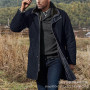 Fall Europe and The United States Burst Men's Middle-length Loose-fitting Coat Jacket