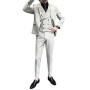 High-quality Wedding Suit Men's New Korean Version Slim Suit Three-piece Solid Color Temperament Style Green Suits Man