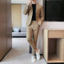 (Jacket+Pants)  Men Spring High Quality Business Suits/Male Slim Fit Groom Wedding Dress Tuxedo/Man 2 Pieces Casual Blazers