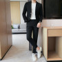 (Jacket+Pants)  Men Spring High Quality Business Suits/Male Slim Fit Groom Wedding Dress Tuxedo/Man 2 Pieces Casual Blazers