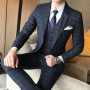 Men's Suit 3 Piece Set Blazer Pants Vest British Style Business Banquet Boutique High Quality Jacket Coat Trousers Size 5XL