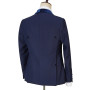 Navy Blue Shiny Velvet Lapel Suits For Men GiftWedding Party Blazer Vest Trousers 3 Pieces Set