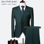 Men Solid Wedding Suits Groom Dress Suits Formal Wear Slim Fit Business Casual Suit Sets Large Size Men Blazer+Pants+Vest 3 P