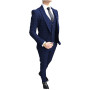 Men Suits for Weddin Formal 3 Pieces Tuxedos Costume Homme Business Suits Groom Check Pattern Tuxedos(Blazer+Pants+Vest)
