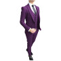 Men Suits for Weddin Formal 3 Pieces Tuxedos Costume Homme Business Suits Groom Check Pattern Tuxedos(Blazer+Pants+Vest)
