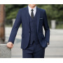 Customized Men's Suit Men's Business Suit Black Blue Grey Two Button Formal Three Piece Set