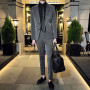 6XL 7XL Jacket Vest Pants High-end Brand Boutique Fashion Men's Solid Color Casual Business Suit Three-piece Suit Groom Wedding