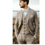 Fashion Men's Wedding Business Suits Two Bottom Line Beach Male Set 3 Pieces(Jacket+Pant+Vest)Traje De Novio Para Boda