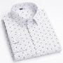 Men Long Sleeve Shirts Fashion Print Regular Fit Turn Down Collar Man Clothing Daily New Top Striped Plaid Casual Dress Shirts