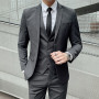 Men's Business Slim Suit 3-piece Suit (suit+vest+pants) High-quality Office Formal Wedding Dress Men's Suit Suit Large SizeS-6XL