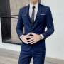 Men's Business Slim Suit 3-piece Suit (suit+vest+pants) High-quality Office Formal Wedding Dress Men's Suit Suit Large SizeS-6XL