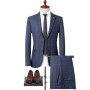 High-quality (Blazer + Trousers) Men's British Style Business Casual Elegant Fashion Simple Gentleman Best Man Suit 2 Piece Suit