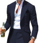 Business Casual Mens Suits One Button Groom Prom Party Tuxedos Custom  Blazer Jacket Pants 2 Pieces Wedding Costume Homme