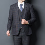 High Quality (Blazer+ Vest + Trousers) Men's British Style Son Casual Elegant Business Fashion Gentleman Slim Suit Three-piece