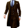 Royal Blue Long Tail Coat 3 Piece Gentleman Man Suit Smoking Da Sposo Moda Maschile Per Giacca Da Ballo Da Sposa Gilet Con