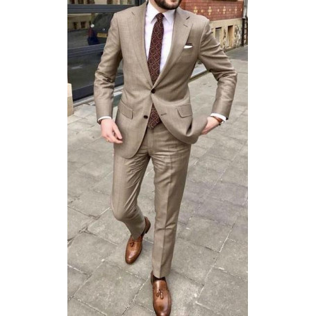 Notched Lapel Two Button Men Suits Costume Mariage Homme Blazer Jacket Men Tuxedos Groom Wedding Suits 2 Piece Blazer Sets