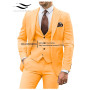 Men's 3 Piece Suit  Slim Fit   Blazer  Single breasted Business Wedding Prom Suits Grossmen For Wedding (Blazer+vest+Pant)