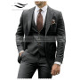 Men's 3 Piece Suit  Slim Fit   Blazer  Single breasted Business Wedding Prom Suits Grossmen For Wedding (Blazer+vest+Pant)