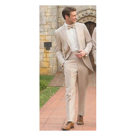 Blazer Sets Beige Groom Tuxedos Groomsman Italian Style Wedding Prom Party Suits For Men Bridegroom 2PCS/3PCS