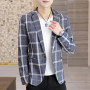 Men's Blazer British's Style Casual Slim Fit Suit Jacket Male Plaid Blazers Single Button Men Coat Terno Masculino Plus Size 3XL