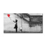 Banksy Impression On Canvas Girl With Red Ball Painting Art Graffiti HD Image Painting Tables Waterproof Wall Modern Room Decor