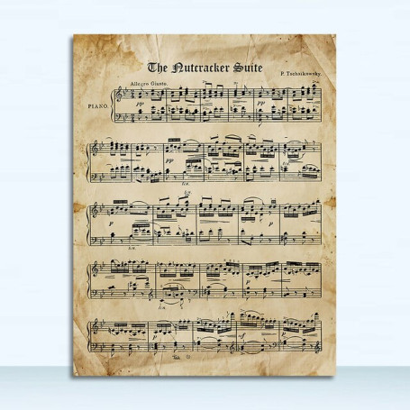 Tchaikovsky Classical Piano Music Canvas Painting Wall Picture Home Decor The Nutcracker Vintage Sheet Music Poster And Print