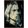 Singer Kurt Cobain Posters Rock and Roll Music Retro Kraft Paper Sticker DIY Vintage Room Bar Cafe Decor Gift Art Wall Paintings