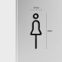 Black Gold Color Toilet Sign Plate Brass Wash Room Door Wall Label Sticker Wc Holder Signage Board