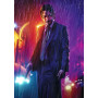 John Wick Movie Poster Keanu Reeves Portrait Gun Shoot In The Neon Rain Prints Canvas Painting Wall Art Pictures Home Decor