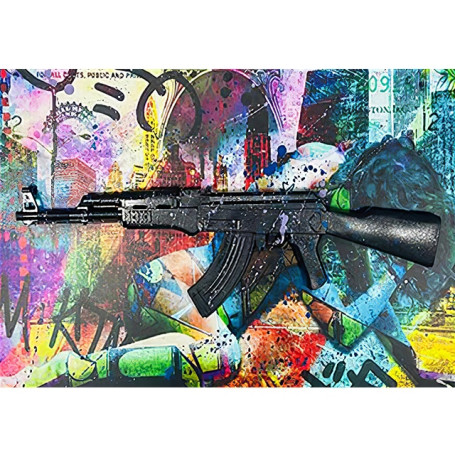 AK Gun Canvas Art Poster Luxury Caddy Background HD Printing Canvas Painting Wall Art Picture Modern Room Home Decoration