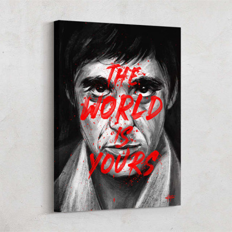 The World Is Yours Scarfa  Pablo El Chapo Canvas Painting and Posters Prints Wall Art Pictures For Living Room Home Decoration