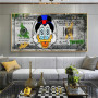 Disney Cartoon Donald Duck Poster Prints Abstract Money Wall Art on Canvas Painting Picture for Living Kids Room Home Decoration