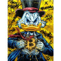 Funny Graffiti Street Art Painting Disney Donald Duck Canvas Cartoon Posters Kids Room Living Home Wall Decoration Picture