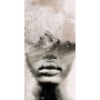 Abstract Landscape Black And White Half Face Female Face Canvas Painting Art Wall Poster And Mural Living Room Porch Decoration