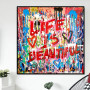 Street Graffiti Wall Art Canvas Painting Abstract Pop Poster And Prints Follow Your Dreams Modern Home Decor Pictures Frameless