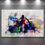 Abstract Drummer Saxophone Player Singer Poster Canvas Painting Drum Print Silhouette Artwork Music Picture Living Room Decor