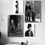 Black and White Comedy Master Charlie Chaplin and A Boy Movie Posters Canvas Printed Painting Wall Art Pictures Room Home Decor