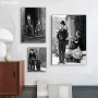 Black and White Comedy Master Charlie Chaplin and A Boy Movie Posters Canvas Printed Painting Wall Art Pictures Room Home Decor